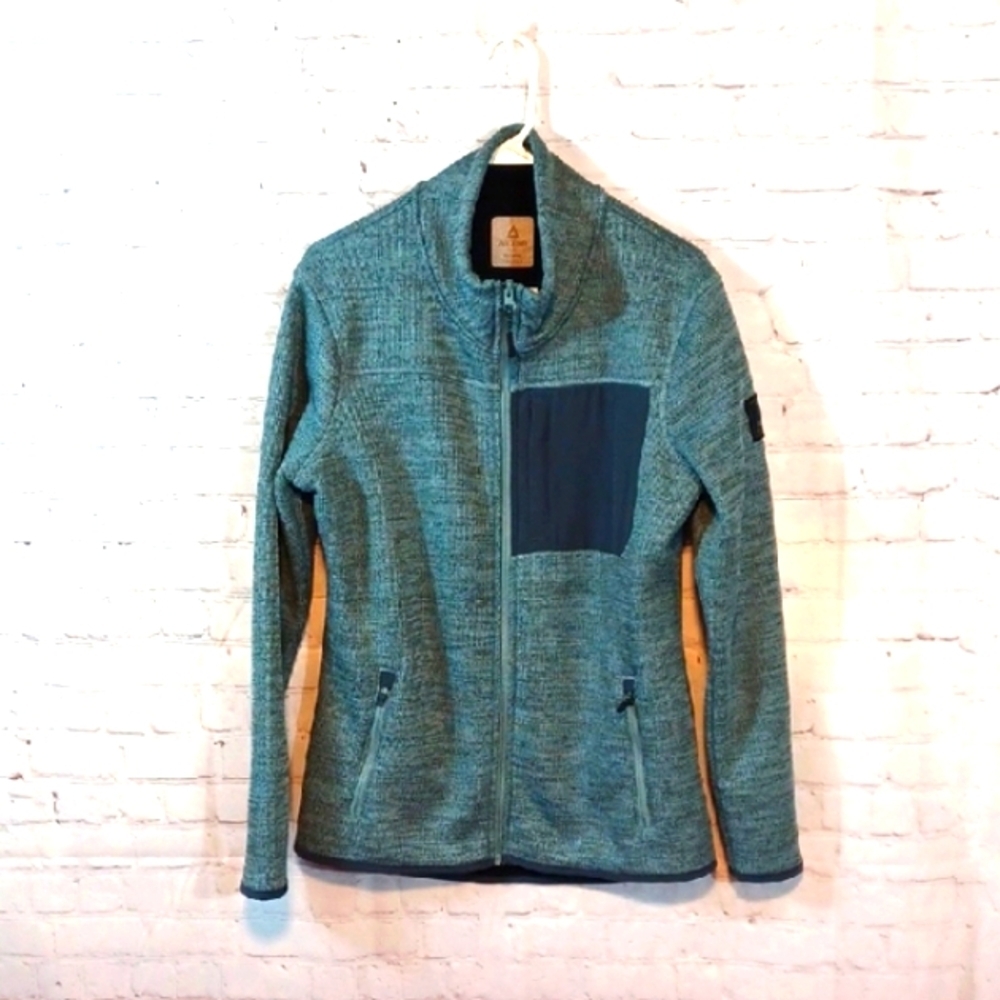 Ascend Women's Gray Teal Full-Zip  Everyday Jacket L